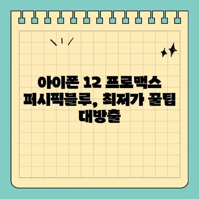 아이폰 12 프로맥스 퍼시픽블루 70만원대 득템! 서울 휴대폰 성지 추천 | 아이폰 12 프로맥스, 퍼시픽블루, 휴대폰 성지, 저렴하게 구매