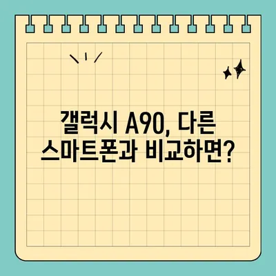 갤럭시 A90, 삼성 가성비 스마트폰일까? | 가격, 성능, 장단점 비교 분석