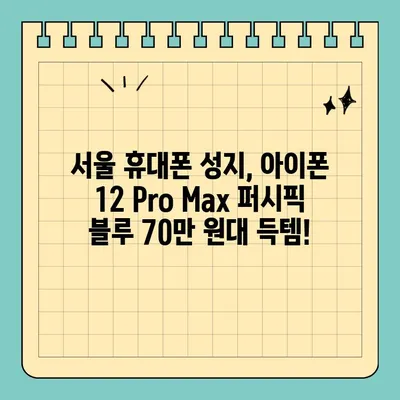 아이폰 12 Pro Max 퍼시픽 블루, 서울 휴대폰 성지에서 70만 원대 득템! | 성지 추천, 가격 비교, 할인 정보