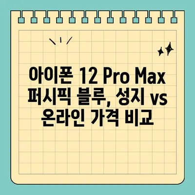 아이폰 12 Pro Max 퍼시픽 블루, 서울 휴대폰 성지에서 70만 원대 득템! | 성지 추천, 가격 비교, 할인 정보