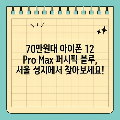 아이폰 12 Pro Max 퍼시픽 블루 70만원대? 서울 휴대폰 성지에서 저렴하게 득템하세요! | 아이폰 12 Pro Max, 퍼시픽 블루, 서울 휴대폰 성지, 저렴하게 구매