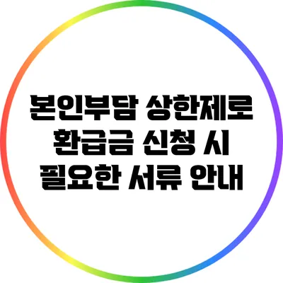 본인부담 상한제로 환급금 신청 시 필요한 서류 안내