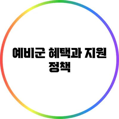 예비군 혜택과 지원 정책